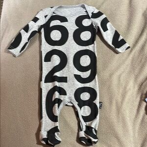 Nununu Stylish Black and Gray Kids One Piece